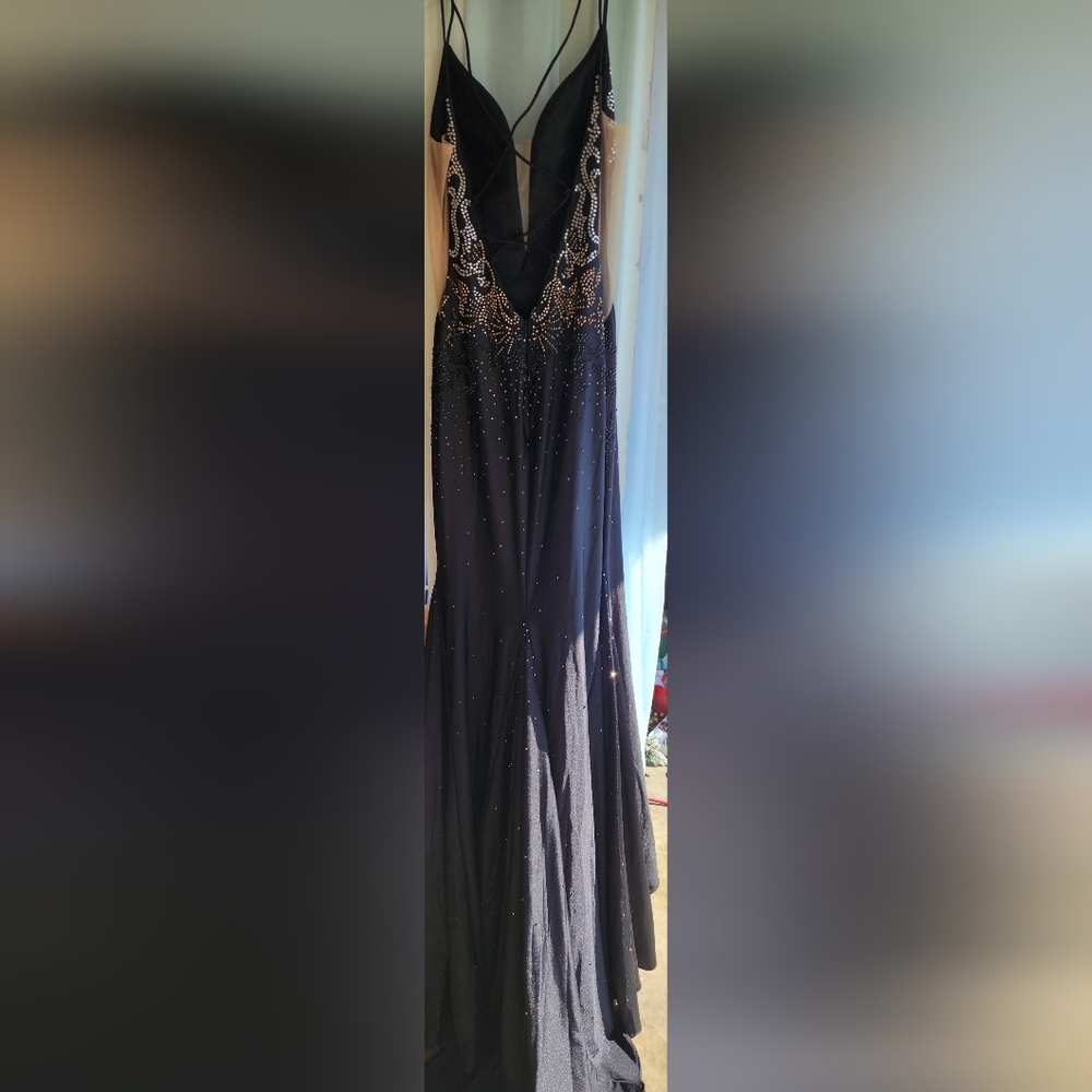 Elegant Black Beaded Dress